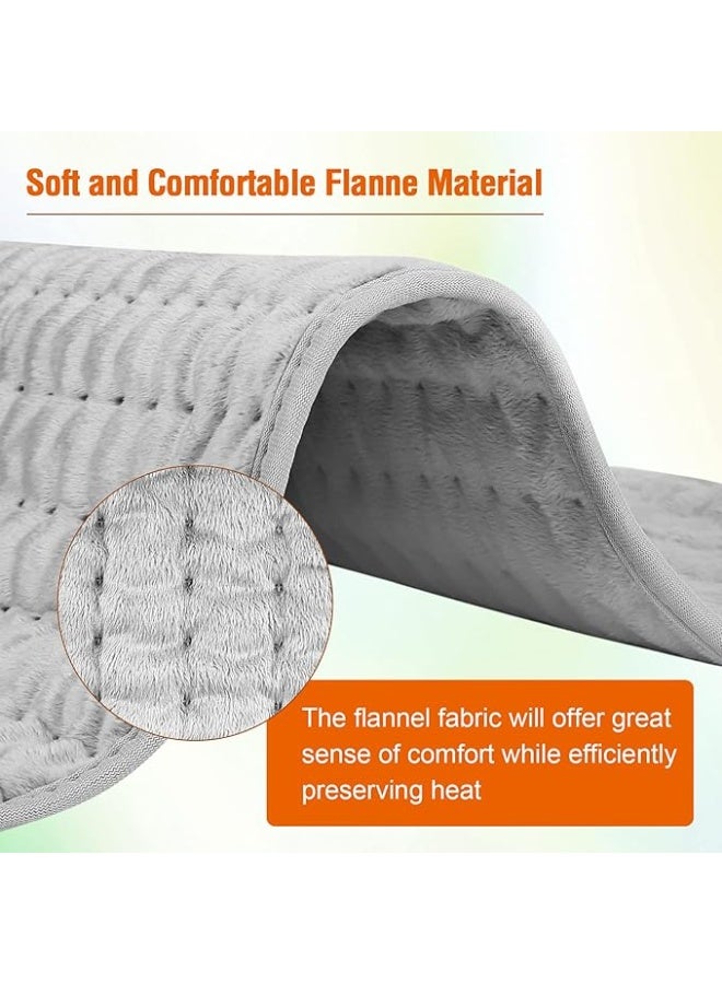 وسادة تدفئة كهربائية للظهر والرقبة والكتف مع 6 خيارات حرارة و4 إعدادات، إيقاف تلقائي، حجم 12×24 إنش - Image 5